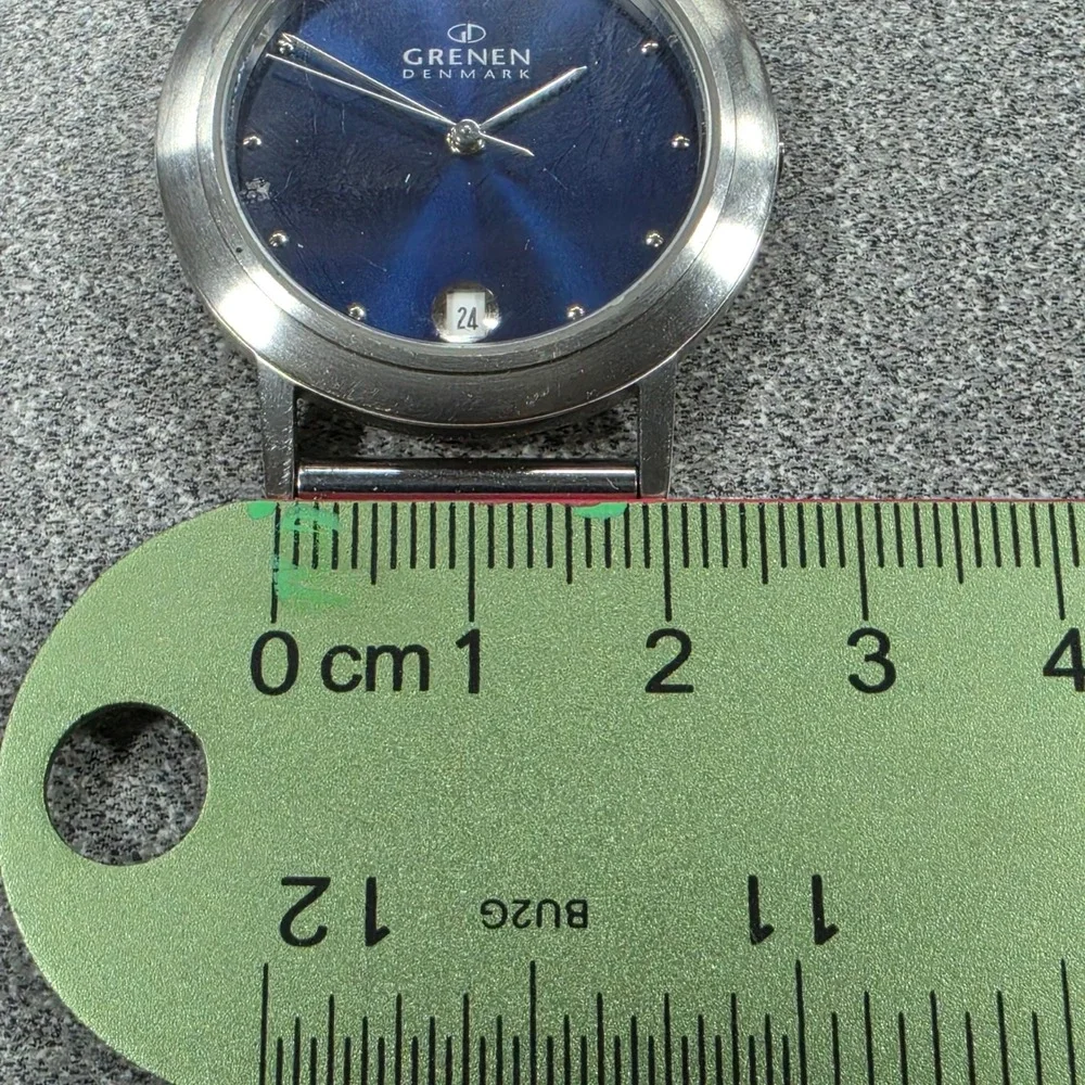 Grenen Denmark M-23LSSN Watch Womens Silver Blue‎ Fair Slim Mesh Band